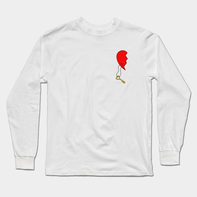 Partnerlook Heart Key Love Together Match Romantic Gift Valentines Day Cute Long Sleeve T-Shirt by Kibo2020